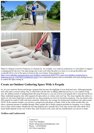 What is the Purpose And Point of a Pergola? Pergolas vs  Gazebos