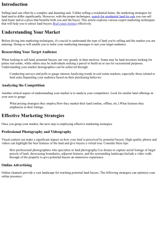 Sell Land Faster with These Expert Marketing Techniques
