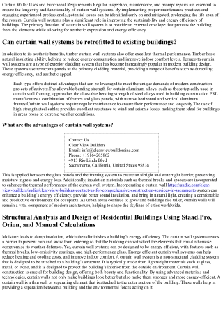 Curtain Walls: Uses and Functional Requirements