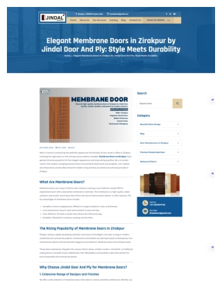 Elegant Membrane Doors in Zirakpur by Jindal Door And Ply Style Meets Durability
