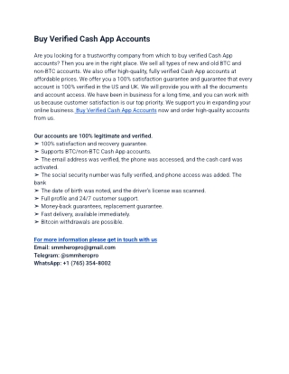 Verified Cash App Accounts