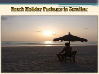 Beach Holiday Packages in Zanzibar