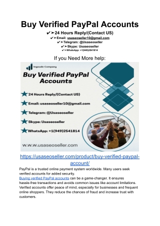 Buy Verified PayPal Accounts