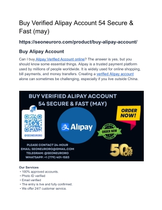 Buy Verified Alipay Account 54 Secure & Fast (may)