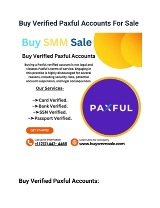 Buy Verified Paxful Accounts For Sale