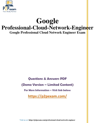 Professional-Cloud-Network-Engineer Questions and Answers pdf dump