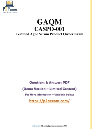 CASPO-001 Questions and Answers pdf dump