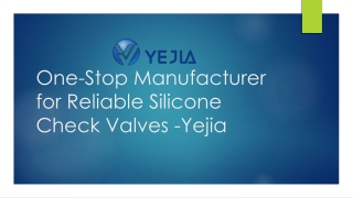 One-Stop Manufacturer for Reliable Silicone Check Valves -Yejia