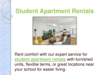 Student Apartment Rentals