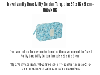 Travel Vanity Case Miffy Garden Turquoise 28 x 16 x 9 cm - Qubyk UK