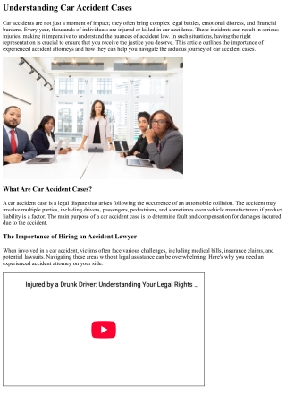 Why You Need Experienced Accident Attorneys on Your Side