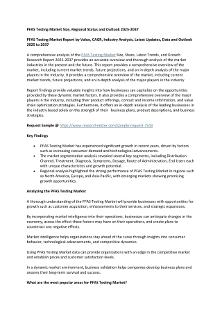 PFAS Testing Market Size