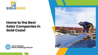 Home to the Best Solar Companies in Gold Coast