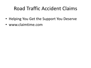 Road Traffic Accident Claims Guide