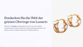Lunario – Grüne Ohrringe aus Gold & Silber