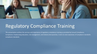 Regulatory Compliance Training