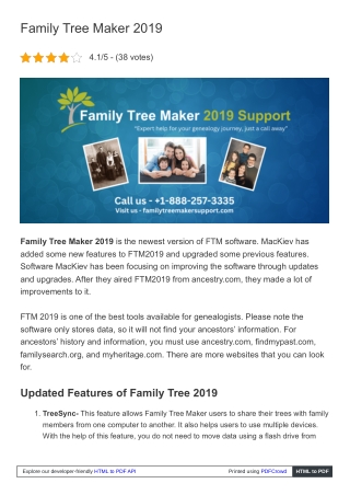 Family Tree Maker Support