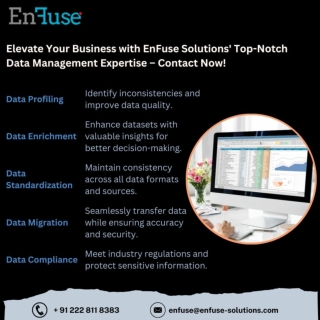 Elevate Your Business with EnFuse’s Top-Notch Data Management Expertise!