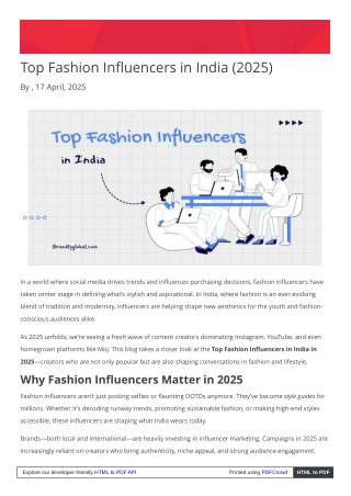 Top Fashion Influencers in India (2025)