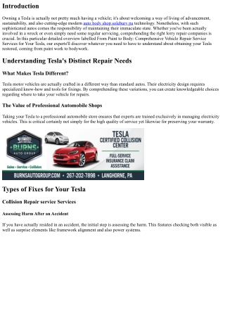 From Paint to Physical Body: Comprehensive Automobile Fixing Solutions for Your