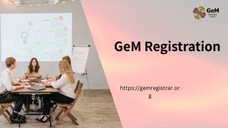 GeM Registration