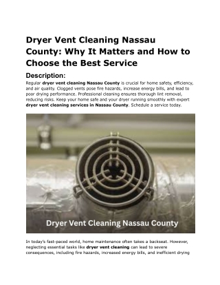 Dryer Vent Cleaning Nassau County (5)