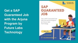 Get a SAP Guaranteed Job with the Arjuna Program by Future Labs Technology