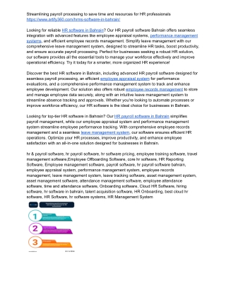 Enhance Leave Management with HR Solutions in Bahrain