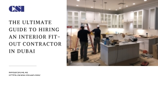 The Ultimate Guide to Hiring an Interior Fit-Out Contractor in Dubai