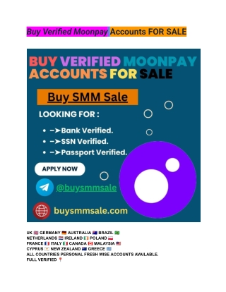 Are Verified Moonpay Accounts Legal To Use