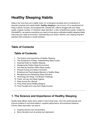 Healthy Sleeping Habits_ Your Complete Guide to Better Sleep and Wellness