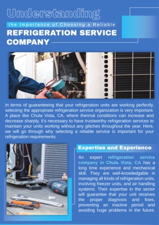 Understanding the Importance of Choosing a Reliable Refrigeration Service Compan