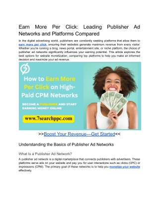 Earn More Per Click_ Leading Publisher Ad Networks and Platforms Compared