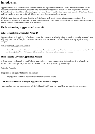 Aggravated Assault and Self-Defense Claims Explained by Local Attorneys