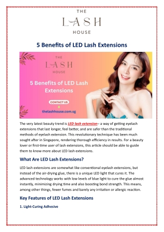 5 Benefits of LED Lash Extensions