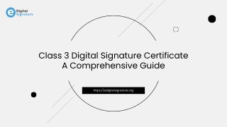 Understanding Class 3 Digital Signature Certificate_ A Comprehensive Guide
