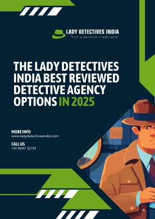 The Lady Detectives India Best Reviewed Detective agency options in 2025