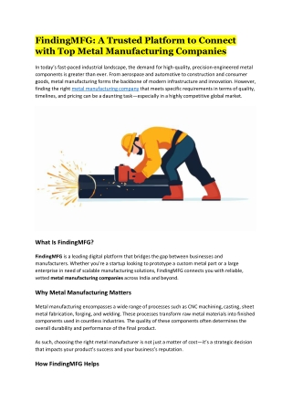 Metal Manufacturing company