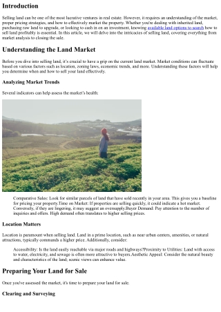 Unlocking the Secrets of Selling Land for a Profit