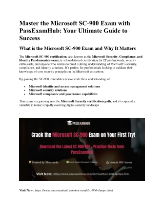 Ace the Microsoft SC-900 Exam with PassExamHub