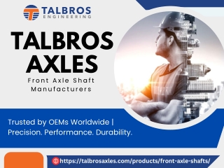 Front Axle Shaft Manufacturers