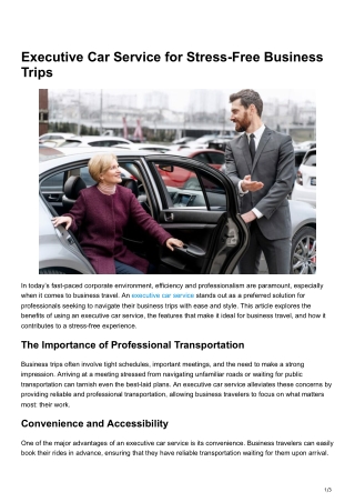 executive car service