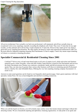 Carpet Cleansing Folsom Ca A-1 Professional Carpet Care