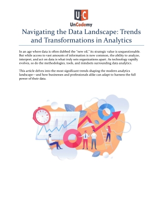 Navigating the Data Landscape: Trends  and Transformations in Analytics