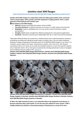 stainless steel 304l flanges