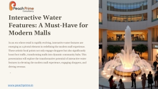 Interactive Water Features A Must Have for Modern Malls