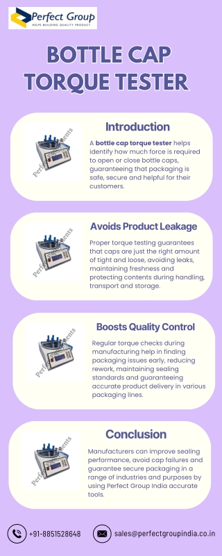 Bottle Cap Torque Tester