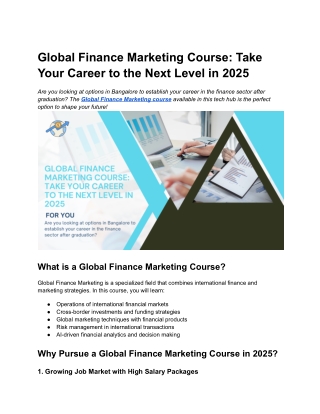 Global Finance Marketing Course_ Take Your Career to the Next Level in 2025