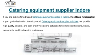Catering equipment supplier Indore