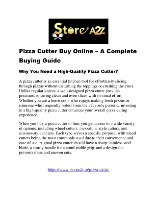 Ultimate Guide to Pizza Cutter Buy Online